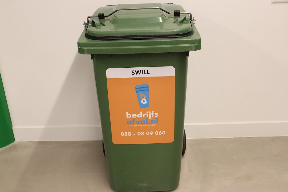 Swill container van bedrijfsafval