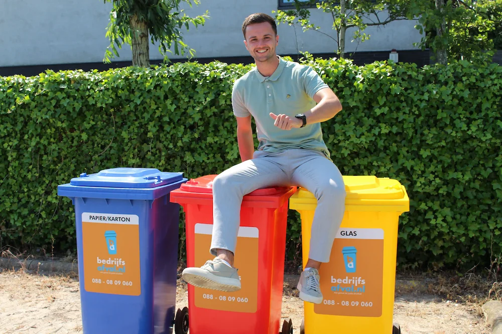 verschillende afvalstromen van bedrijfsafval