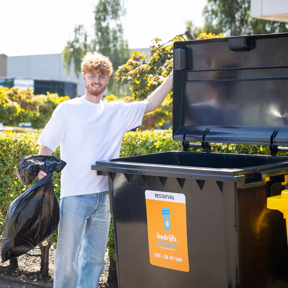 Bedrijfsafval restafval container