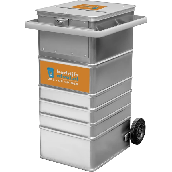 Productfoto Archiefvernietiging container aluminium 240 liter