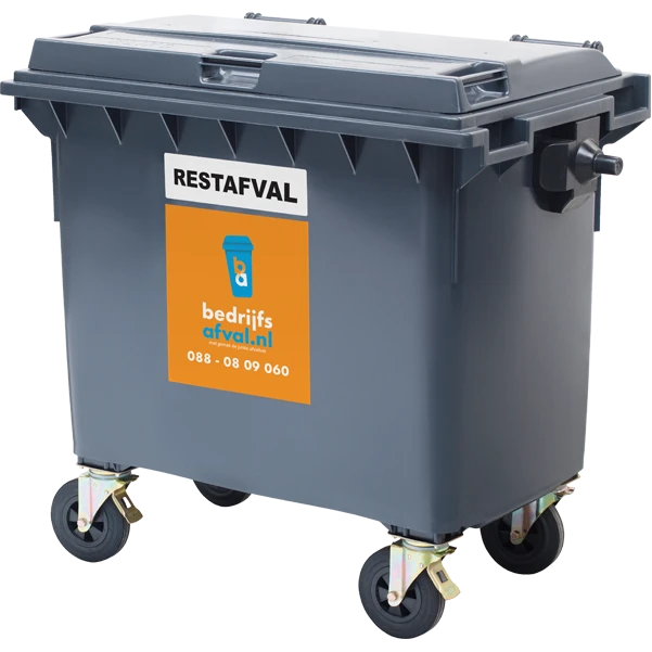 Productfoto restafval container 660 liter